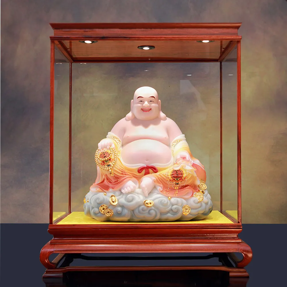 Tủ Kính Trưng Bày Tượng 02 cho Đồ Trang Trí Ô Tô Phật Giáo