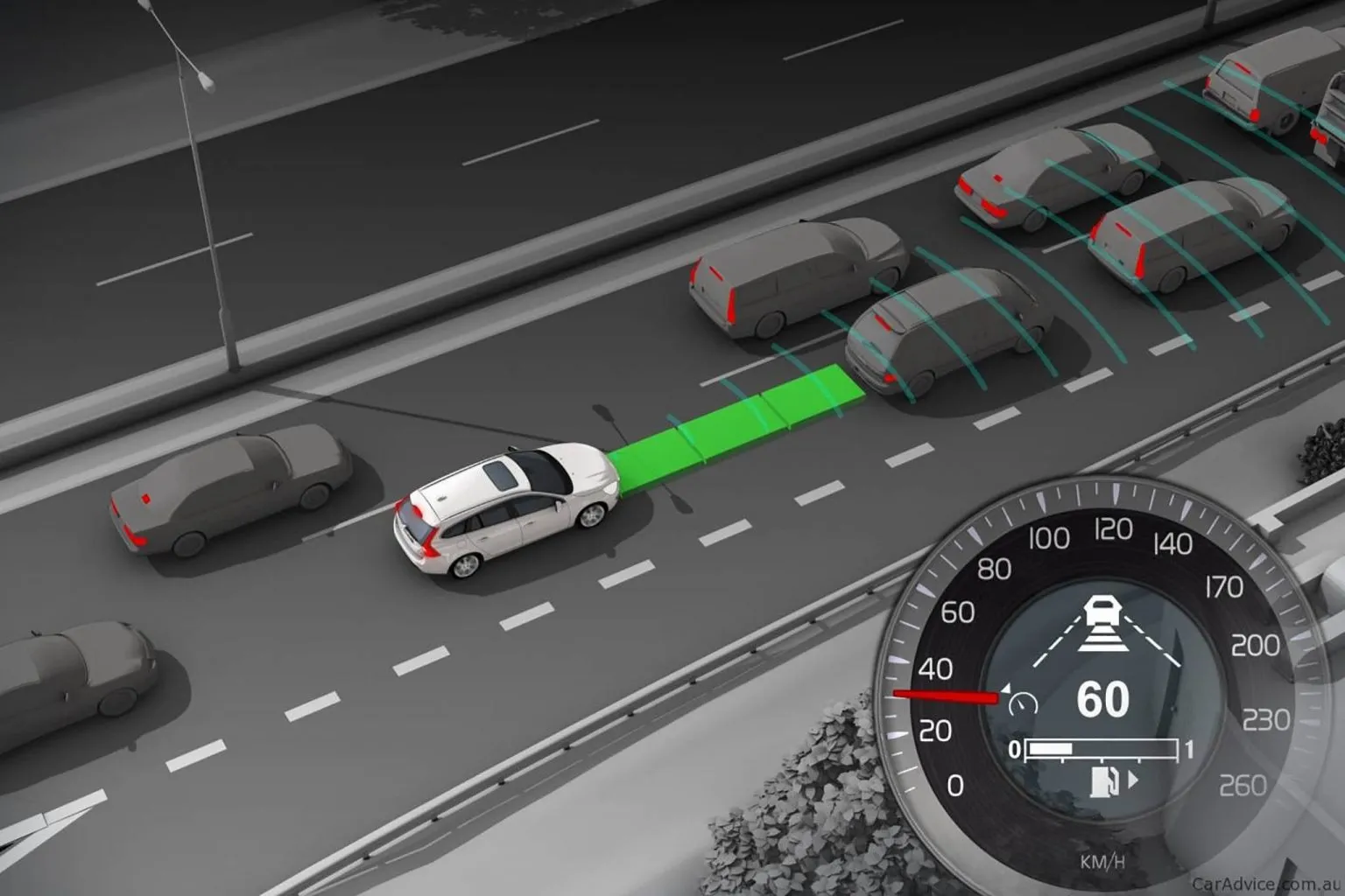 Hệ thống kiểm soát hành trình thích ứng (Adaptive Cruise Control).
