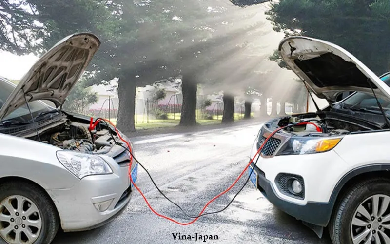 Bộ dây câu bình ắc quy ô tô 4 mét gọn gàng trong túi đựng