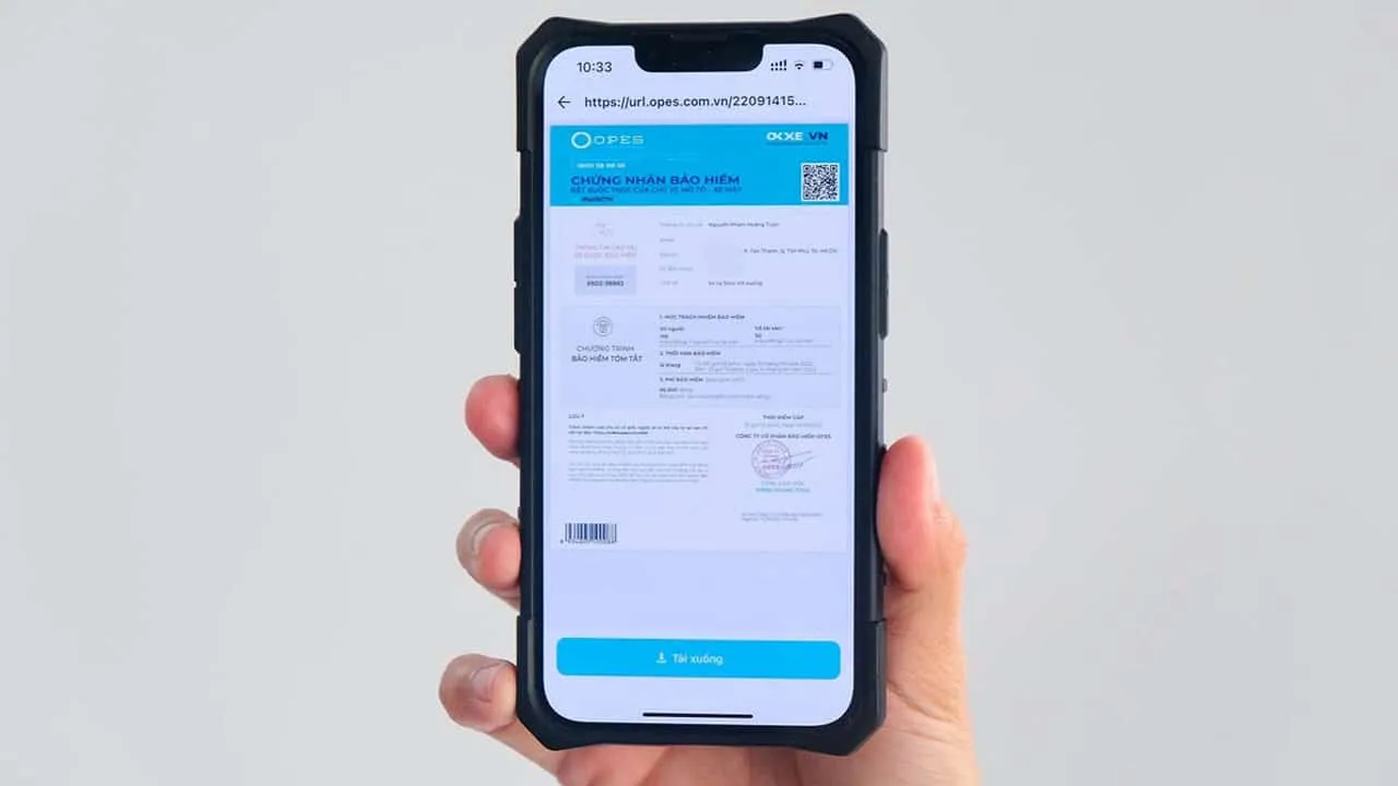 Bảo hiểm xe máy trực tuyến được phép sử dụng như bảo hiểm giấy