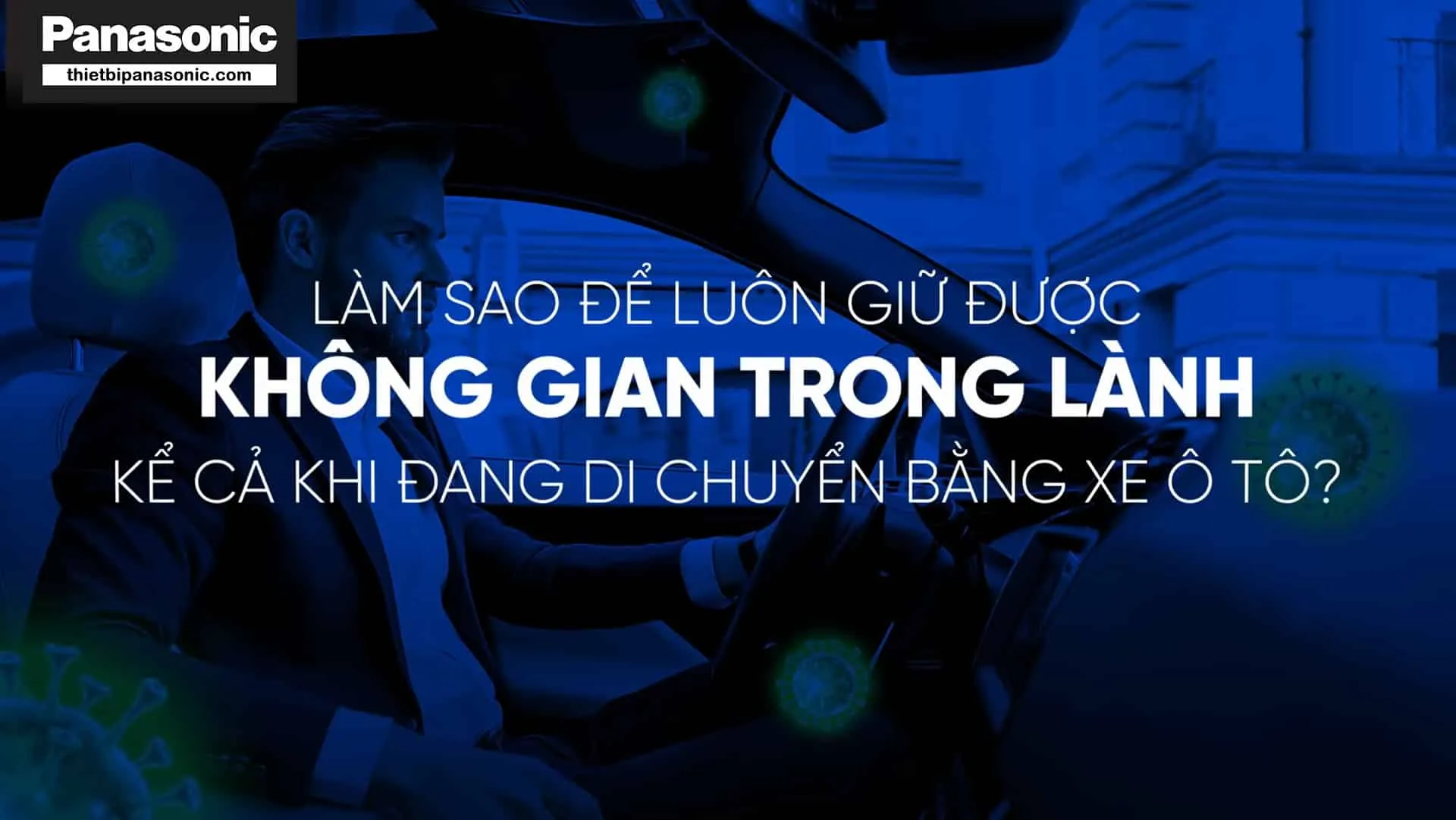 Máy lọc không khí ô tô Panasonic F-GPT01A-K màu đen giúp không khí trong lành