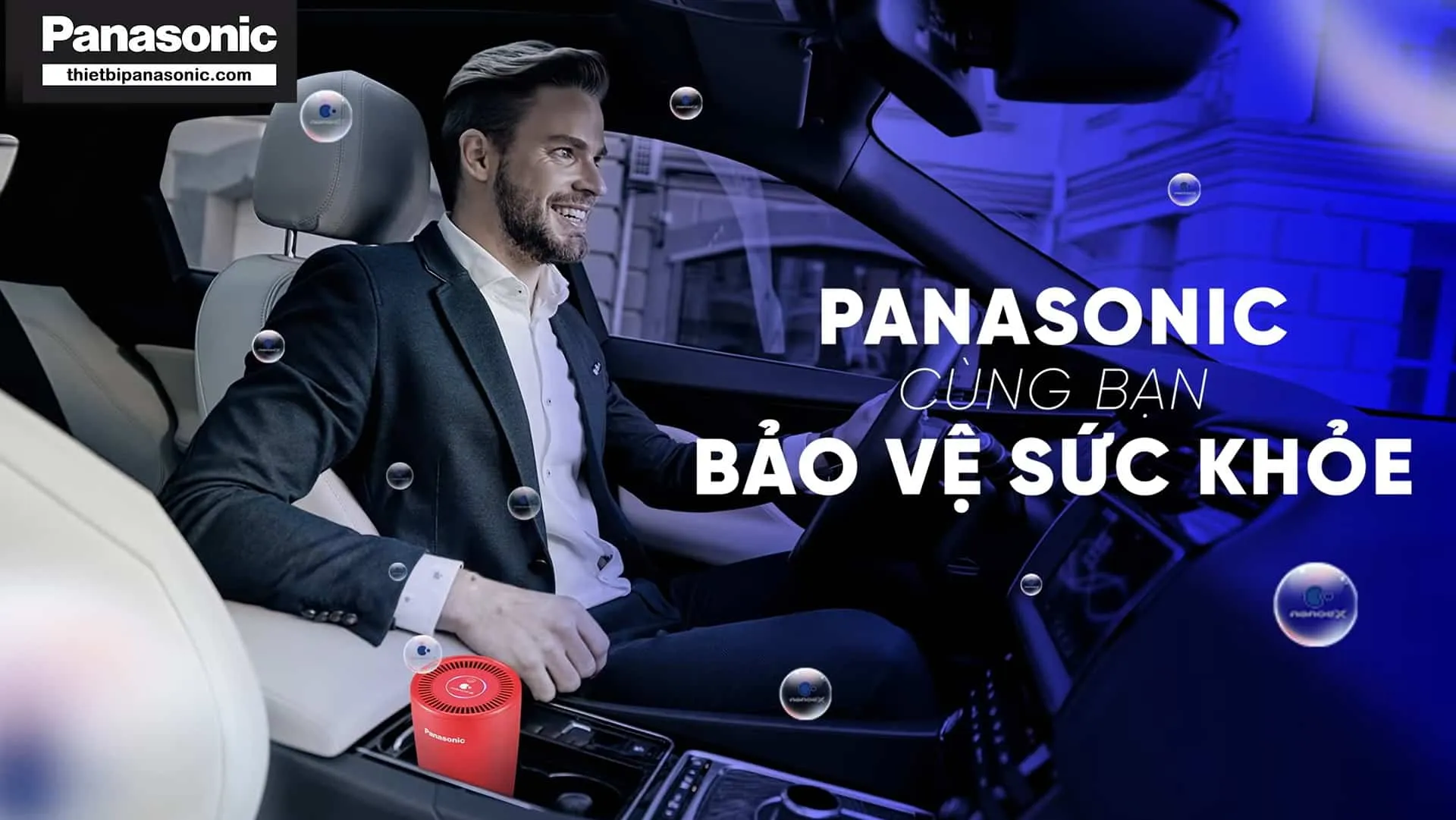 Máy lọc không khí Panasonic giúp tạo ra bầu không khí trong lành trên xe ô tô