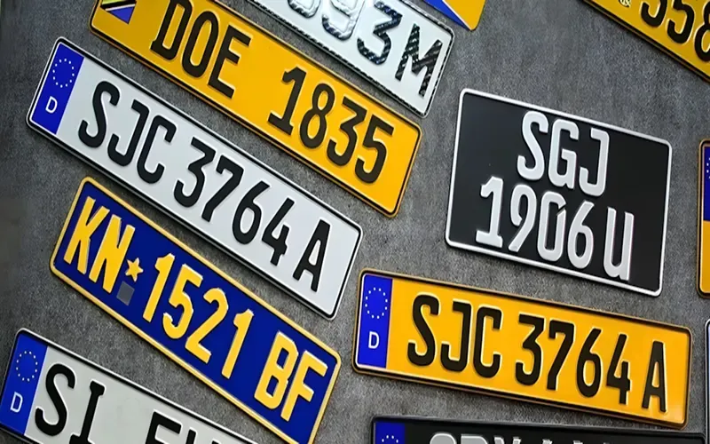 Font biển số xe Malaysia, đậm nét và dễ nhận diện