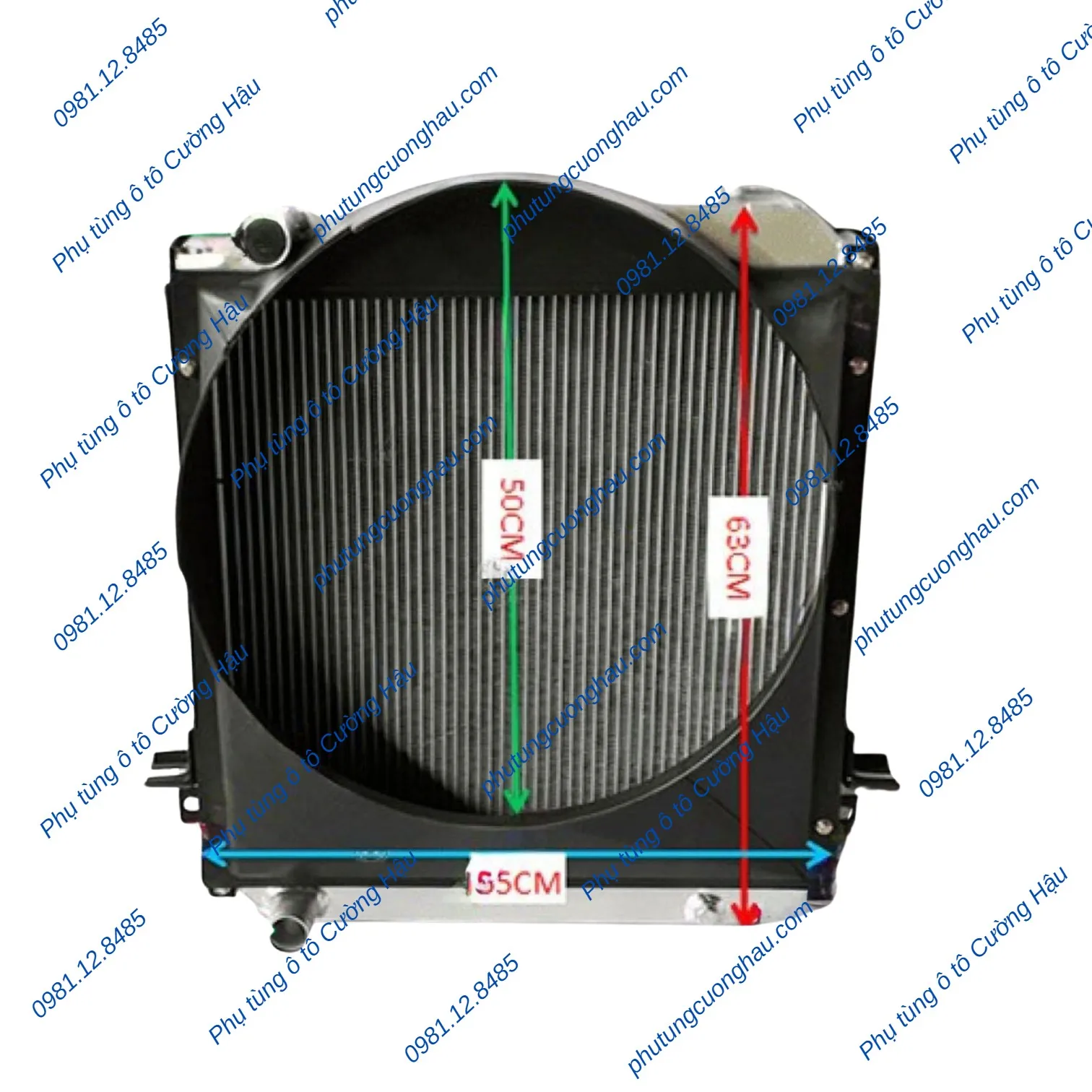 Két nước xe tải Thaco Ollin 5T chất liệu nhôm, có vành gia cố, độ rộng 550mm