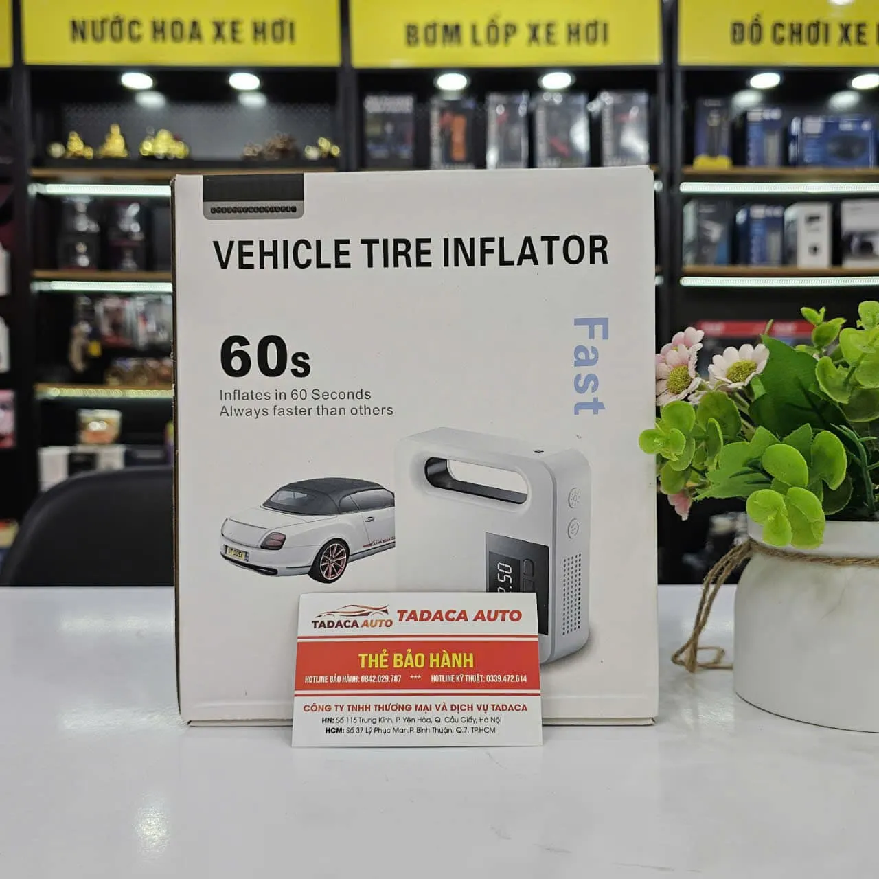 Kiểm tra chất lượng và phiếu bảo hành khi mua bơm lốp ô tô Toyota