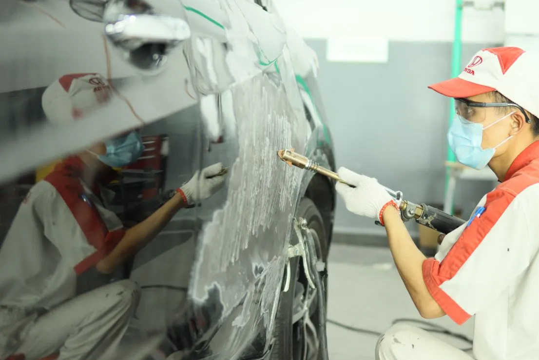 Xe sau khi đồng sơn phục hồi diện mạo như mới