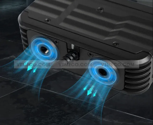 Hệ thống quạt tản nhiệt công suất cao trên đèn led trợ sáng Extra 3