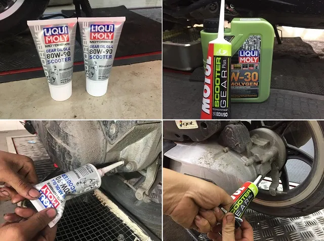 Kỹ thuật viên thay nhớt lạp