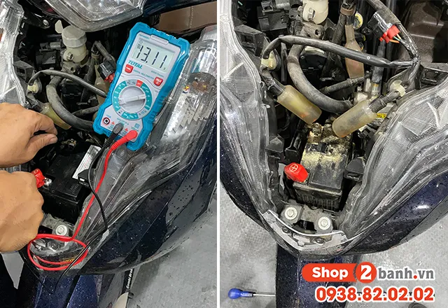 Đo đạc chỉ số điện áp bình ắc quy bằng thiết bị chuyên dụng