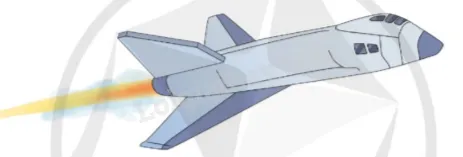 Hình minh họa một tàu vũ trụ, áp dụng cho bài toán tính vận tốc và thời gian di chuyển trong không gian