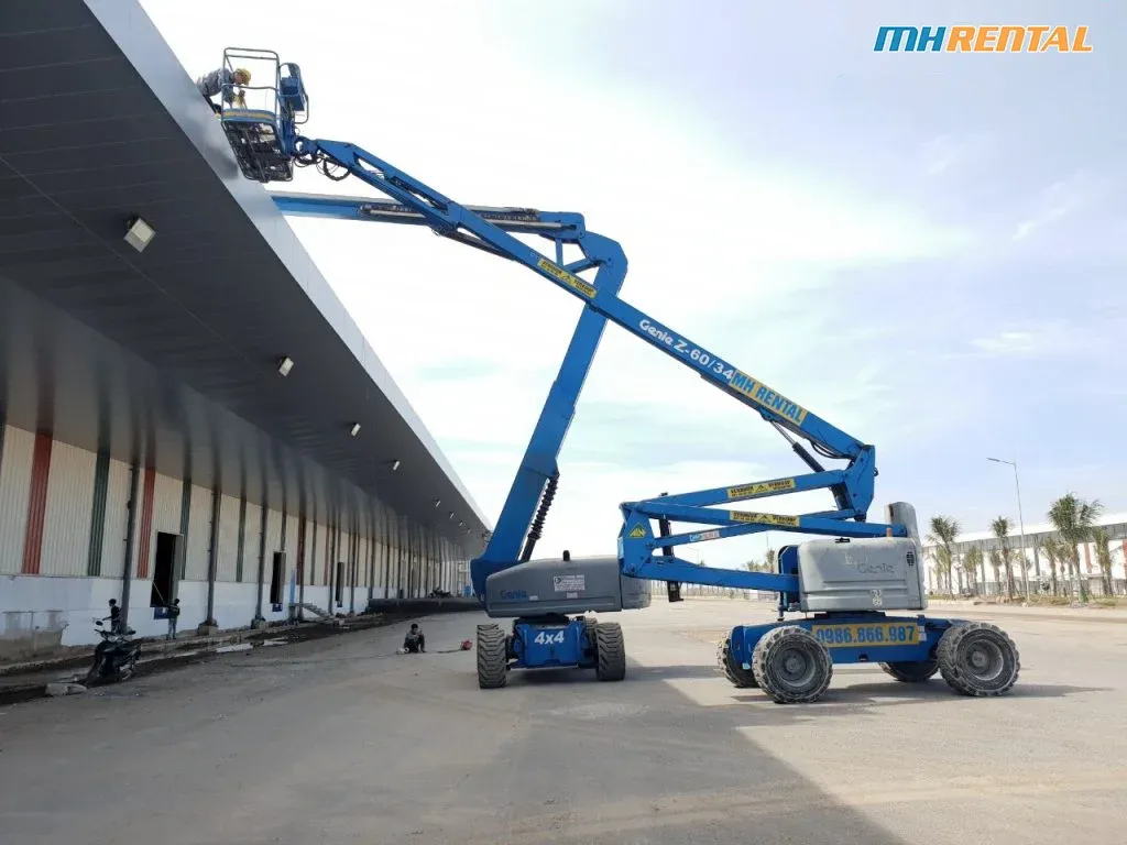 Xe nâng người Genie dạng cần vươn ống lồng mạnh mẽ