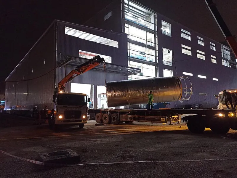 Hoàn thiện lắp đặt máy vào bệ