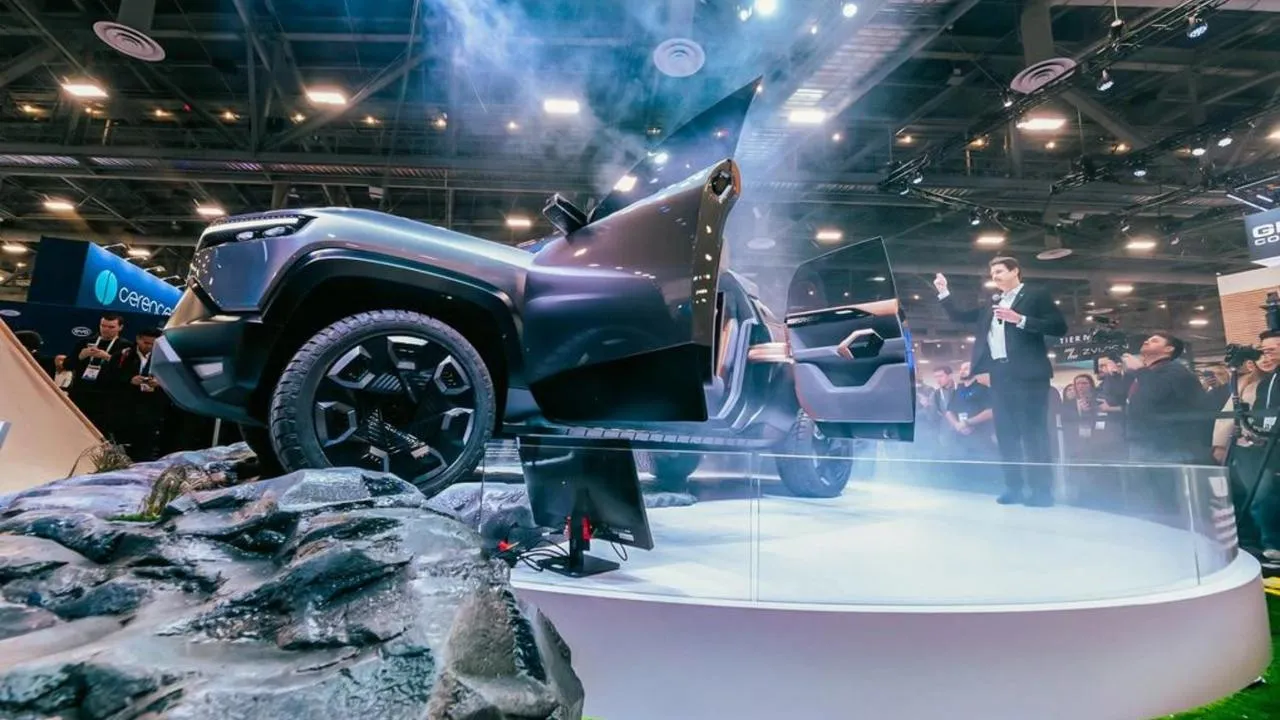 Xe xe bán tải của vinfast VF Wild có thiết kế kiểu cửa mở ngược