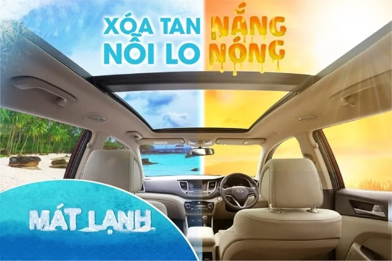 Nội thất ghế da xe ô tô được bảo vệ bởi phim cách nhiệt, ngăn chặn lão hóa và bạc màu