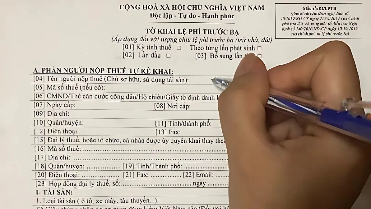 Đóng lệ phí trước bạ tại Chi cục Thuế của tỉnh Lâm Đồng