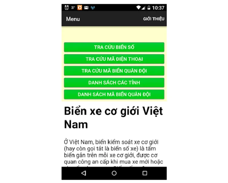 App Tra biển số xe cung cấp kết quả chính xác về mã vùng và thông tin cơ bản của phương tiện