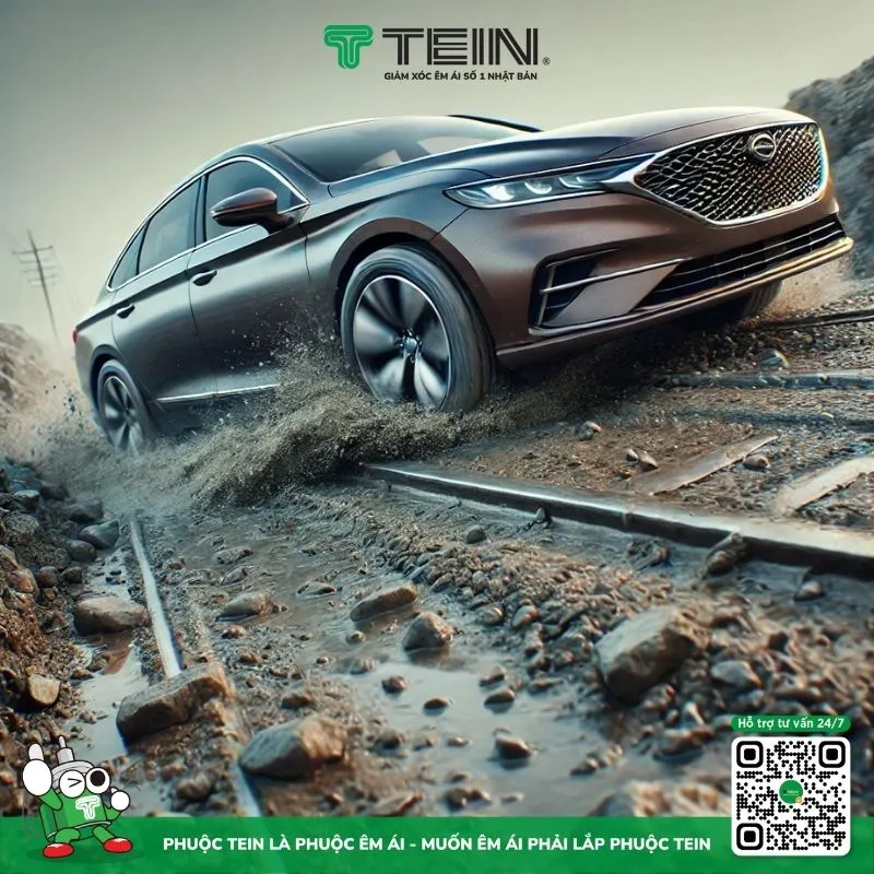 Giảm xóc ô tô bị cứng làm giảm sự thoải mái và độ ổn định của xe