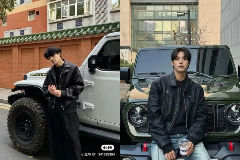 Tạo dáng trước mũi xe