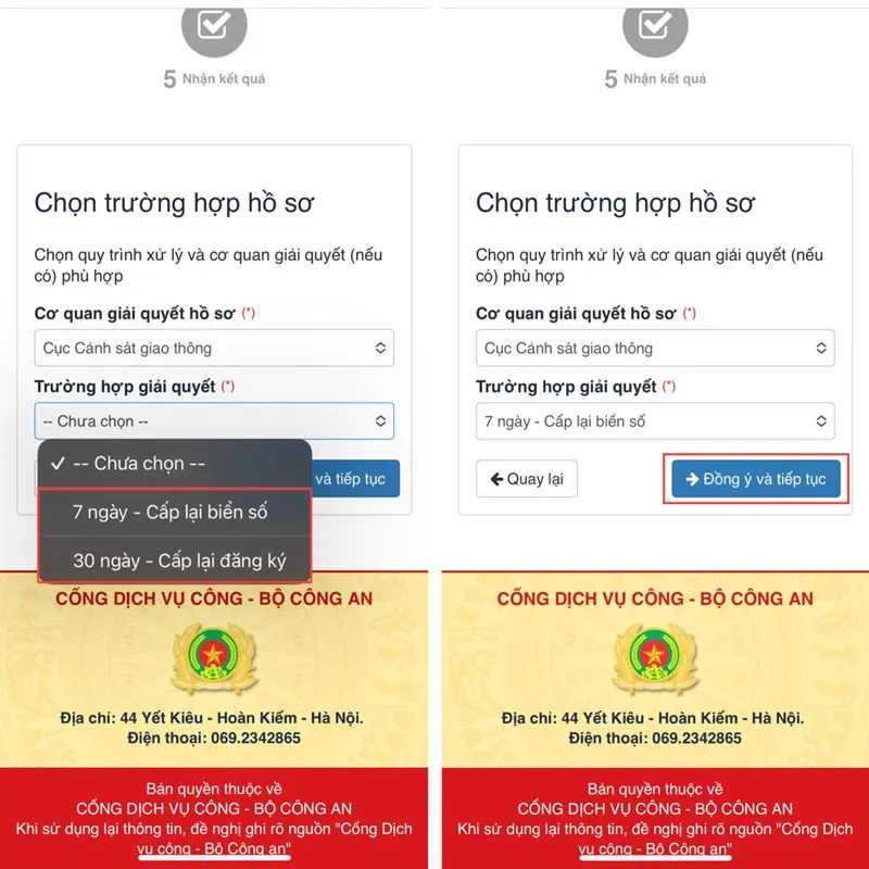 Hệ thống sẽ gửi lại kết quả hồ sơ cho bạn qua tin nhắn và email