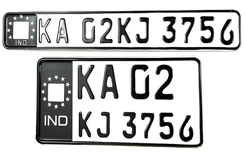 Font biển số xe máy của Ấn Độ, đơn giản và dễ đọc