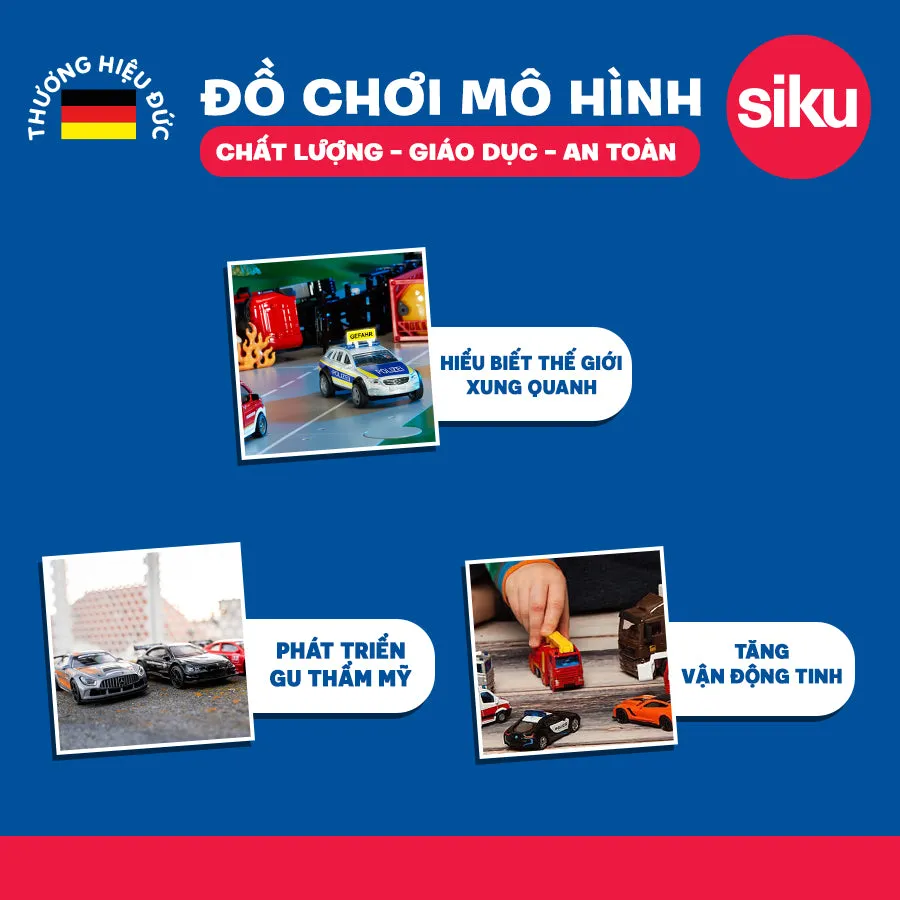 Góc chụp nghiêng cận cảnh mô hình xe bán tải ADAC 1469 SIKU