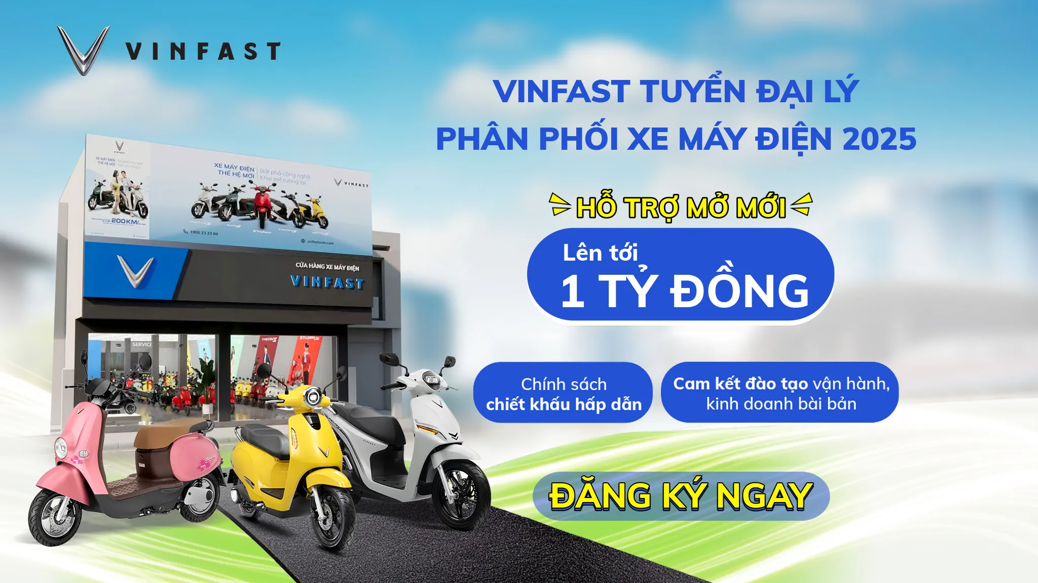 Chính sách phát triển đại lý xe máy điện VinFast