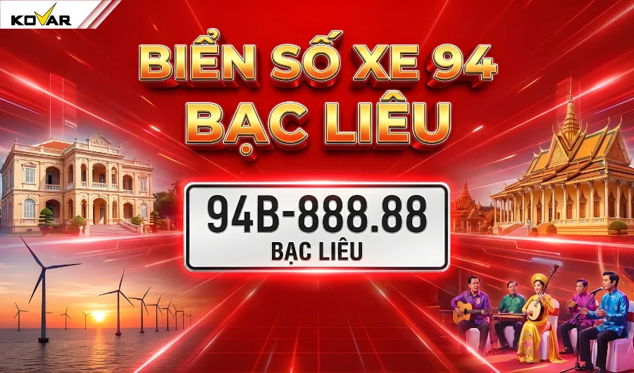 Biển số xe 94 thuộc tỉnh Bạc Liêu - miền Tây sông nước