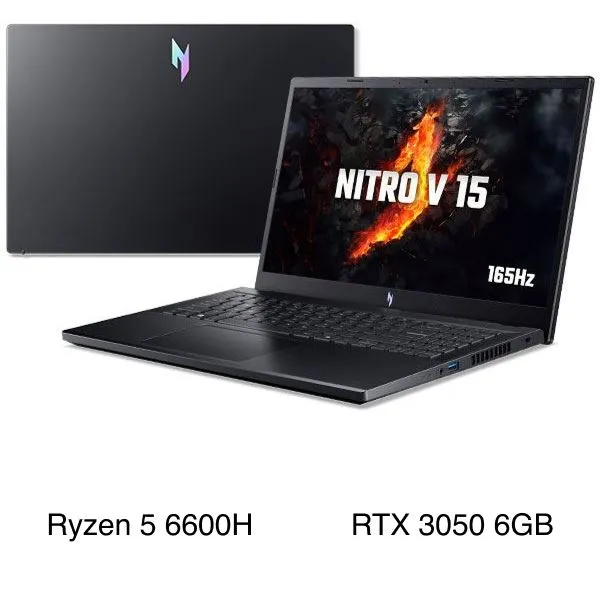 Acer Gaming Nitro V 15 với màn hình hiển thị biểu đồ so sánh chi phí bảo trì xe có và không có bạt chất lượng cao