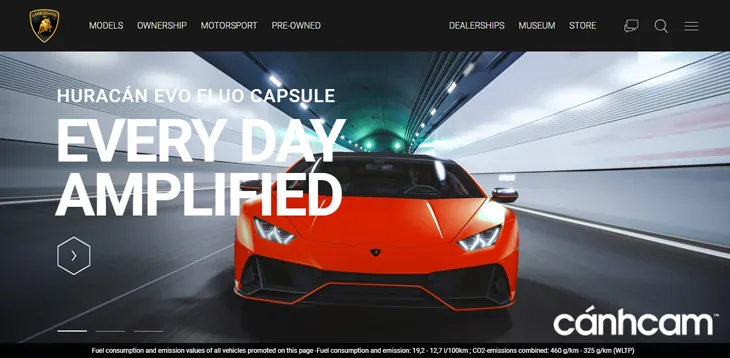 Giao diện website ô tô cần tinh tế, đơn giản nhưng ấn tượng ngay từ lần đầu truy cập