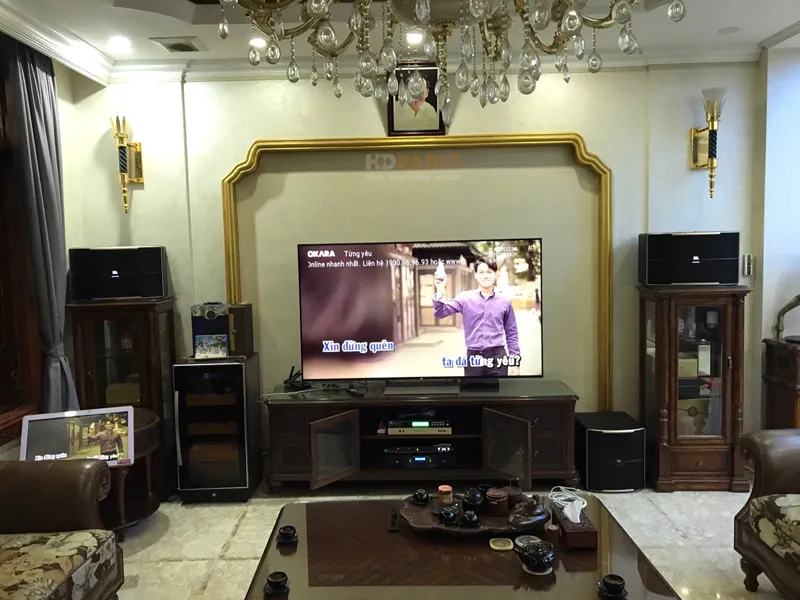 Phòng giải trí 30m2 với sự kết hợp linh hoạt giữa các thiết bị âm thanh