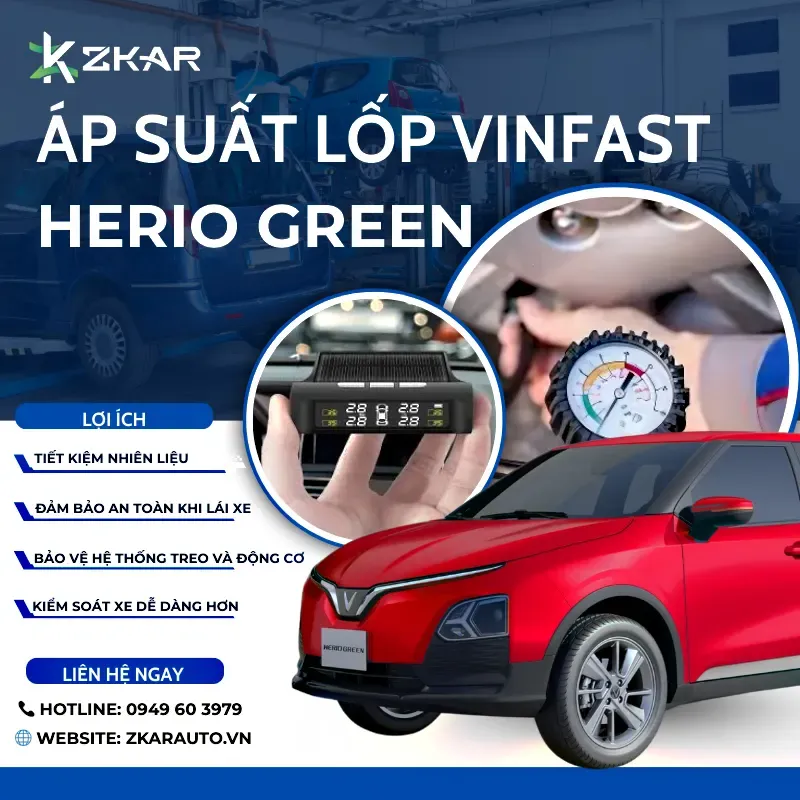 Áp suất lốp Vinfast Herio Green