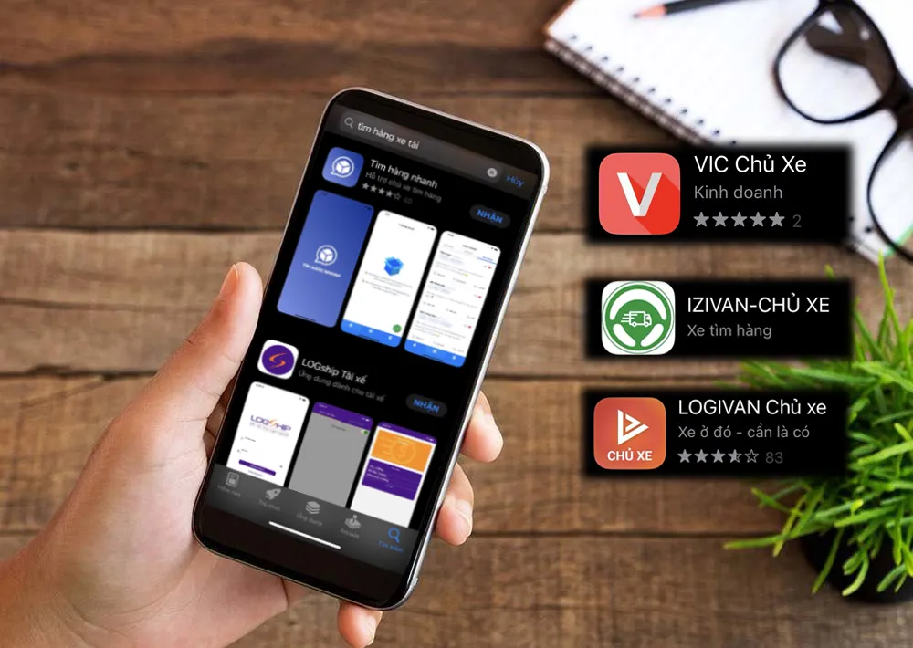 Tìm mối hàng cho xe tải thông qua các app trên điện thoại thông minh