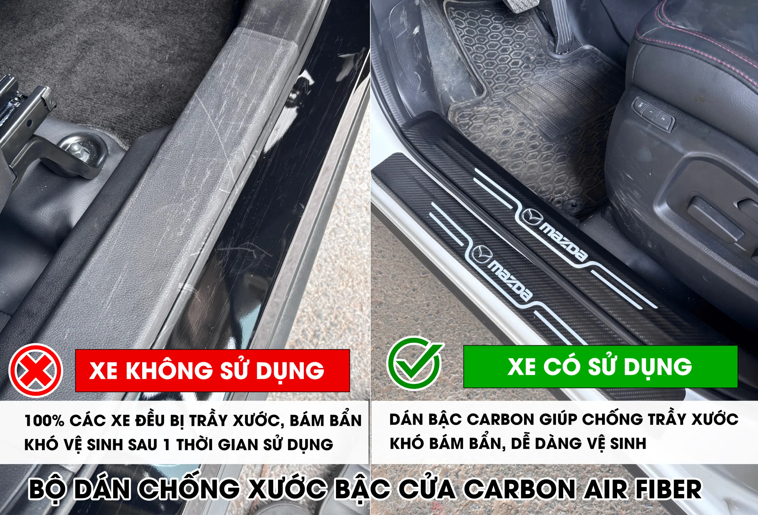 So sánh bậc cửa có và không có ốp bảo vệ