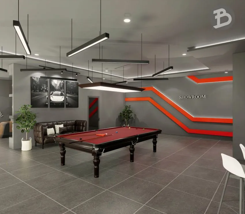 Thiết kế khu giải trí phụ trợ cho khách chờ