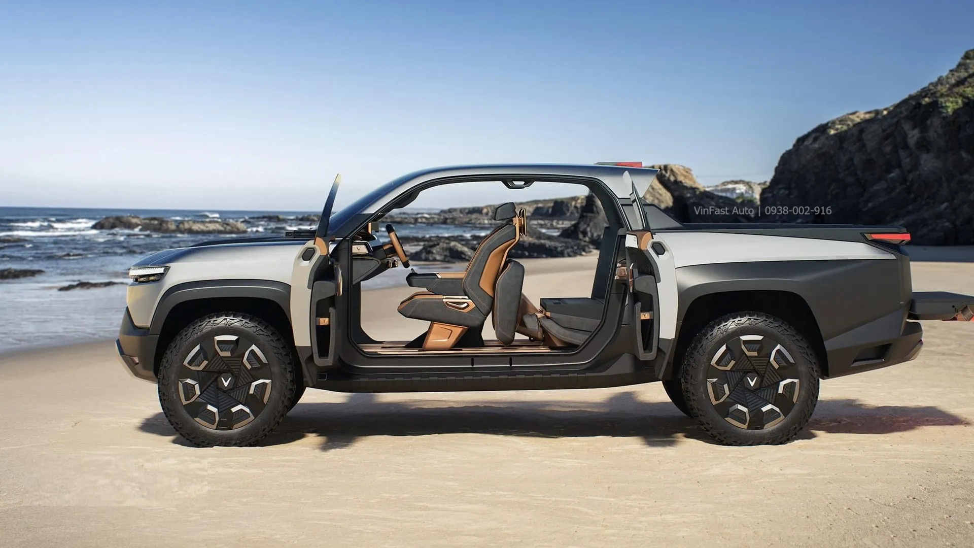 Thiết kế ngoại thất mạnh mẽ, hiện đại của allintitle:xe bán tải vinfast Wild concept