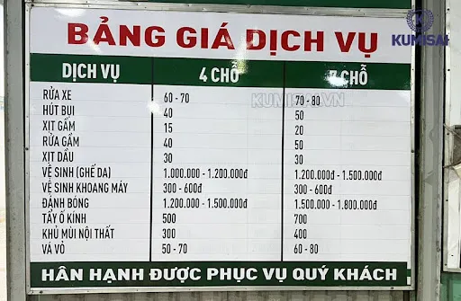 Bảng giá các dịch vụ cần được rõ ràng, minh bạch