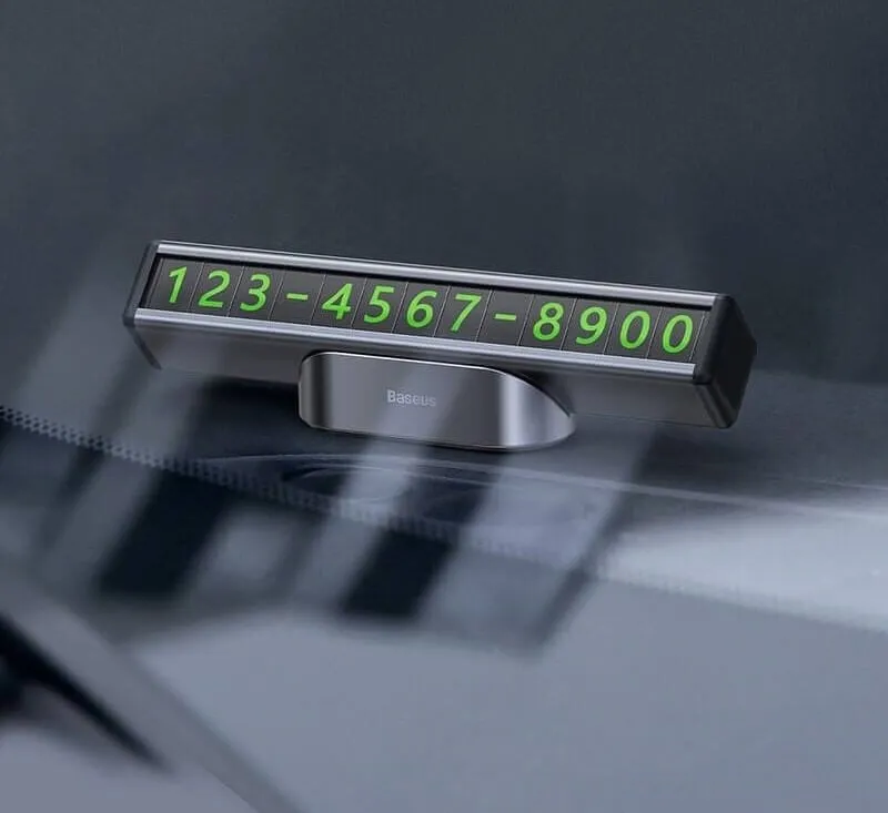 Bảng số điện thoại ô tô Baseus, thiết kế nhỏ gọn, hiện đại