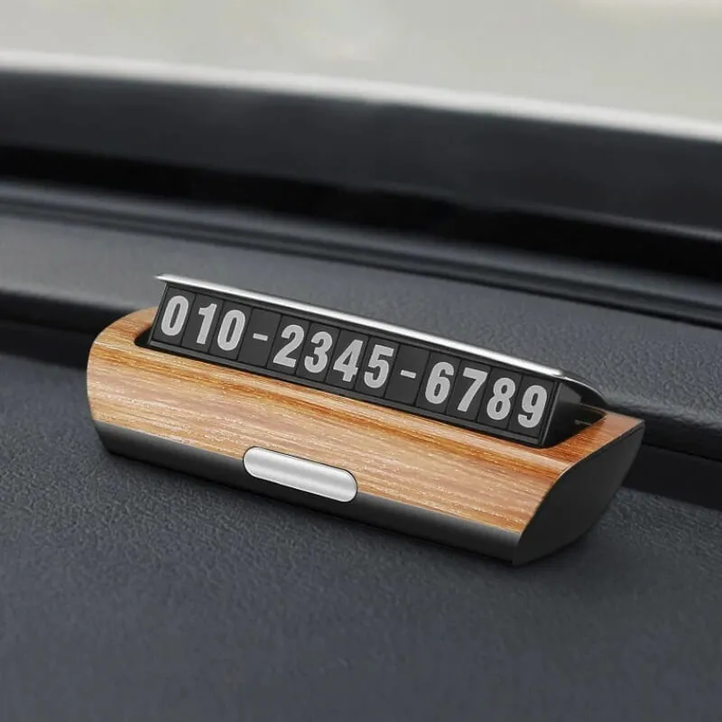 Mẫu Bảng số điện thoại ô tô nam châm gắn taplo, tiện lợi khi thay đổi số