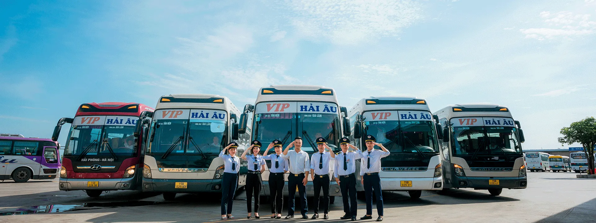 Banner quảng cáo dịch vụ xe Hải Âu