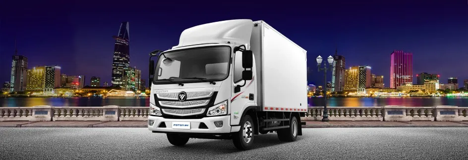 Xe tải Thaco Ollin M4 thế hệ mới với thiết kế thùng hiện đại và chắc chắn