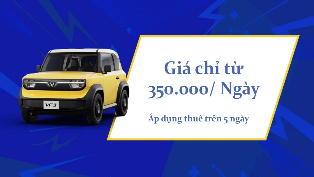 Giá thuê xe chỉ từ 350.000đ