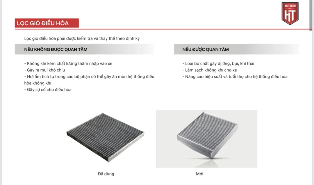 Bảo dưỡng lọc gió điều hòa