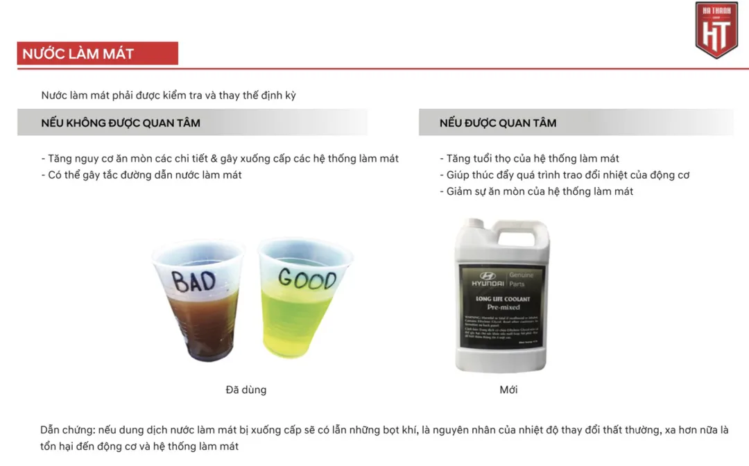 Bảo dưỡng nước làm mát xe