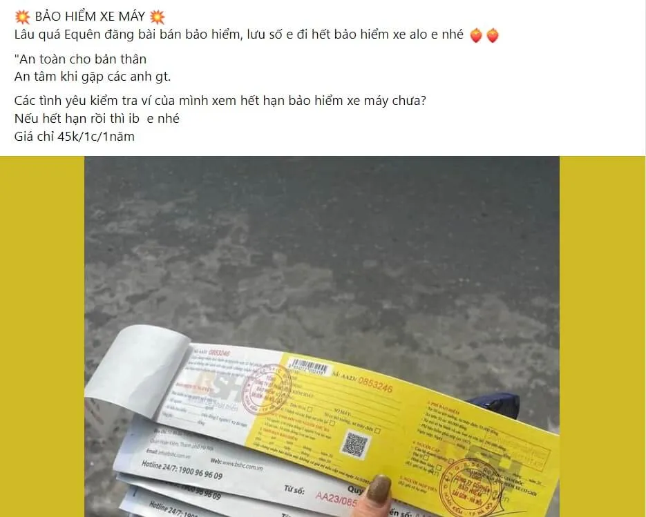 Thiết kế ảnh quảng cáo bảo hiểm xe máy chuyên nghiệp