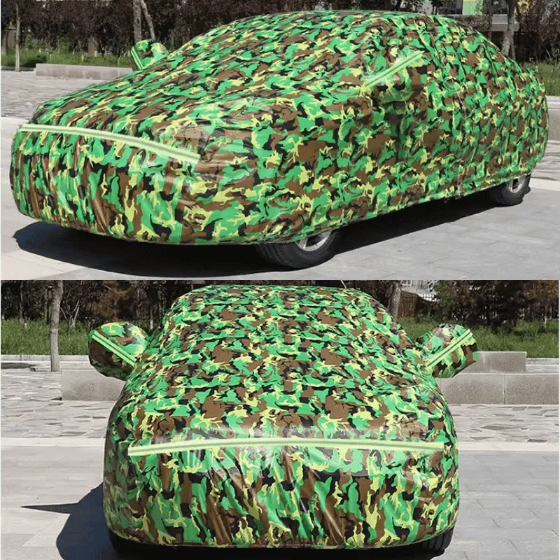 Bạt phủ xe ô tô vải dù Oxford 3 lớp họa tiết rằn ri