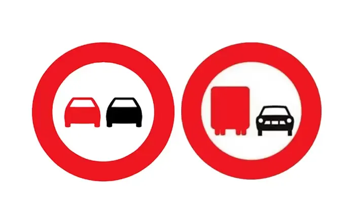 Tổng hợp biển báo cấm vượt