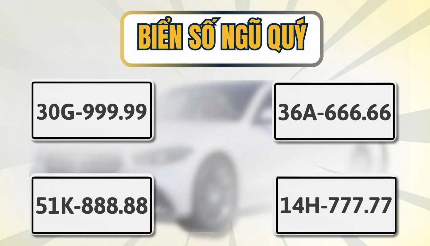 Biển số ô tô đẹp ngũ quý: biểu tượng quyền lực, đẳng cấp và tài vận