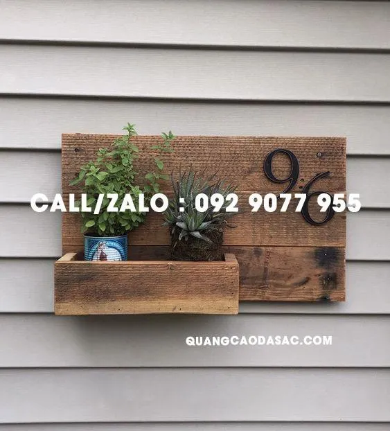 Mẫu biển số nhà bằng gỗ đẹp tinh tế