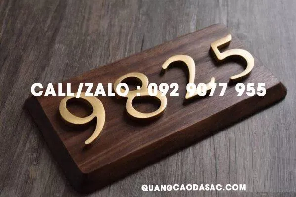 Bảng số nhà bằng gỗ giá rẻ chất lượng cao