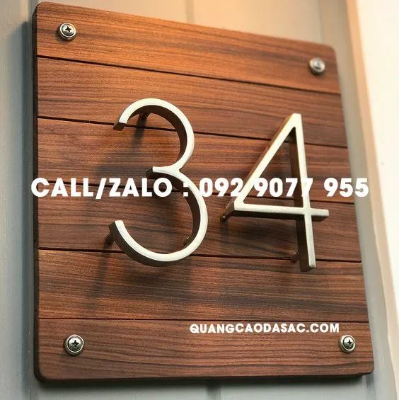 Biển số nhà bằng gỗ cao cấp sang trọng